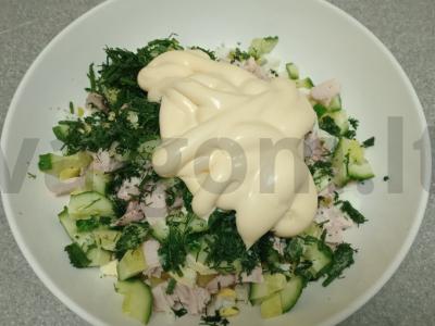 Okroška su vištienos krūtinėlėmis, wasabi ir kvassu Žingsnis 6