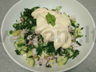 Okroška su vištienos krūtinėlėmis, wasabi ir kvassu Žingsnis 7