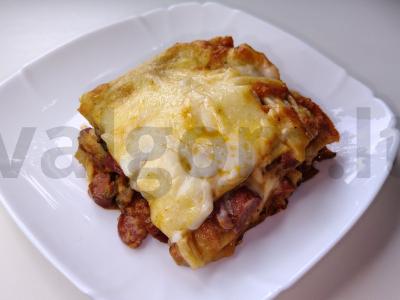 Lasagna su rūkytomis dešrelėmis pagrindine nuotrauka