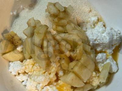 Varškės blynai su bananais Žingsnis 4