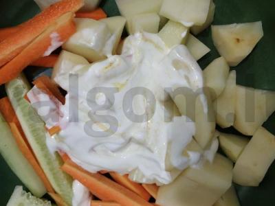 Farfalle su karčiu ir daržovėmis Žingsnis 6