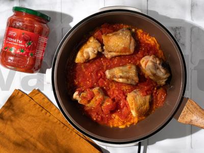 Vištiena pomidorų-grietinės padaže Žingsnis 4