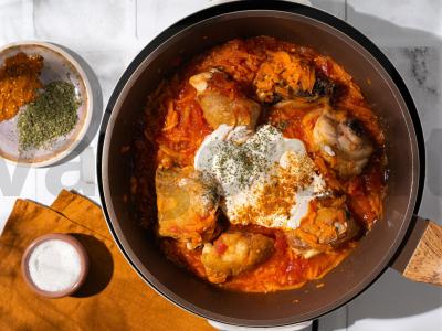 Vištiena pomidorų-grietinės padaže Žingsnis 5