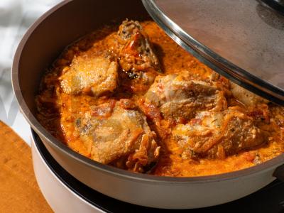 Vištiena pomidorų-grietinės padaže Žingsnis 6