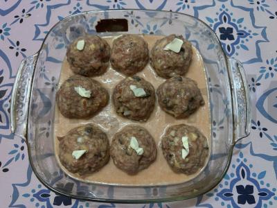 Mėsos kukuliai su ryžiais ir grybais Žingsnis 6