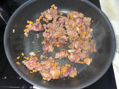 Troškinta kepenėlė su daržovėmis grietinėlėje Žingsnis 2