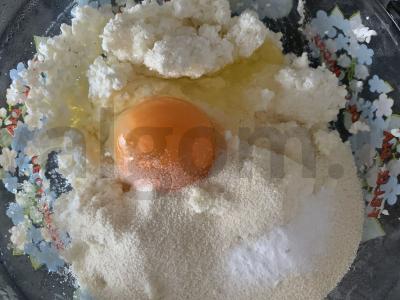 Varškės apkepas su abrikosais Žingsnis 2