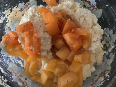 Varškės apkepas su abrikosais Žingsnis 4