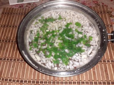 Sriuba su konservuota skumbrė ir perliniu miežiu Žingsnis 2