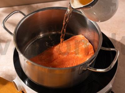 Lašišų rietas su alyvuogėmis Žingsnis 1