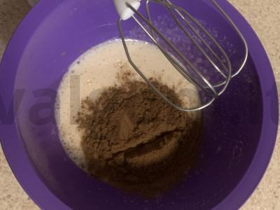 Šokoladiniai blynai su avietėmis Žingsnis 2