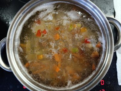 Ryžių sriuba-pyragas su daržovių mišiniu Žingsnis 4