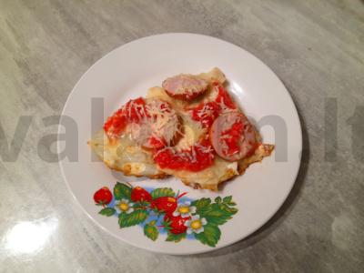 Greita pica iš lavašo ir kiaušinių pagrindine nuotrauka