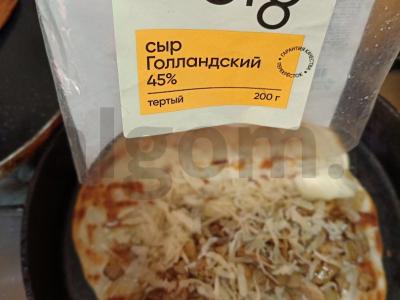 Roti plokštainiai su sūriu ir grybais Žingsnis 6