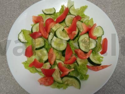 Daržovių salotas su krevetėmis ir aštuonkoju Žingsnis 3