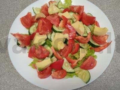 Daržovių salotas su krevetėmis ir aštuonkoju Žingsnis 5