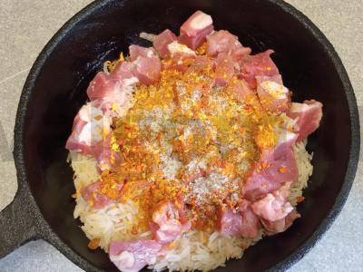 Ilgagrūdžių ryžių plovas su antis filė ir džiovintomis morkomis Žingsnis 8