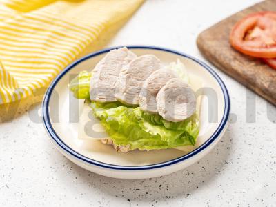 Mini sumuštinis su kalakutiena ant trapučio Žingsnis 3