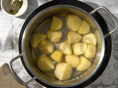 Bulvių košė su kumpiu Žingsnis 2