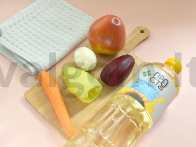 Šaldyta daržovių mišrainė borščiui Žingsnis 1