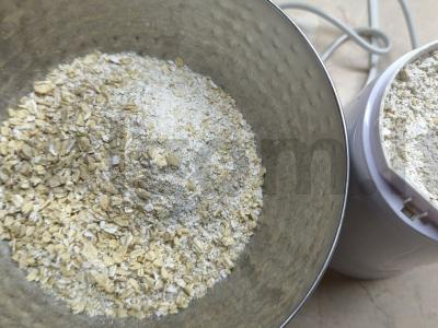 Avižiniai sausainiai su razinomis Žingsnis 1