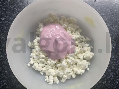 Desertas su granola, mandarinų, varške ir jogurtu Žingsnis 2