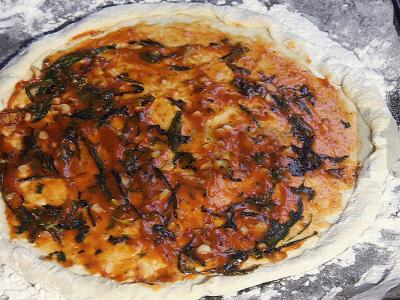 Pica su rūkytomis dešromis ir sūriu Žingsnis 15