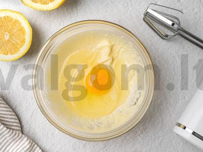 Citrinų kremo pyragas Žingsnis 1