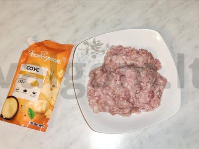 Kiaulienos rutuliukai su sūrio padažu Žingsnis 2