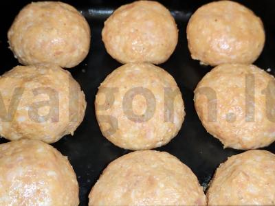 Kiaulienos rutuliukai su sūrio padažu Žingsnis 5