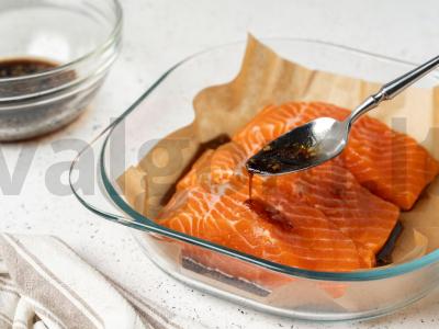 Upėtakis sojų-medaus marinate Žingsnis 3