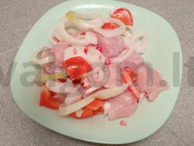 Kepti vištienos šašlykai granatų marinate Žingsnis 5