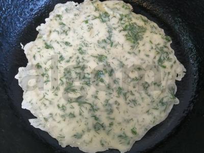 Blynai su pienu, krapais ir sūriu Žingsnis 7