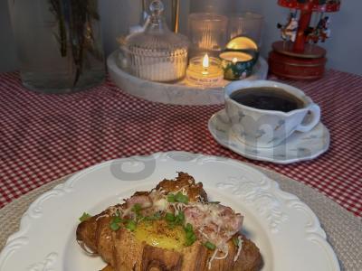 Kruasanas su kiaušiniu ir bekonu Žingsnis 5