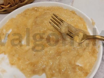 Bananų blynai iš ruginių miltų Žingsnis 1