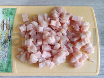 Mini apkepai su ryžiais, vištiena ir cukinija Žingsnis 1