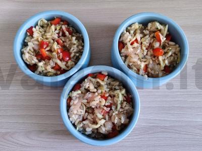 Mini apkepai su ryžiais, vištiena ir cukinija Žingsnis 5