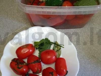 Marinuoti pomidorai užkandžiams Žingsnis 8