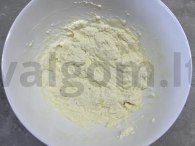 Varškės vafliai prie arbatos Žingsnis 1