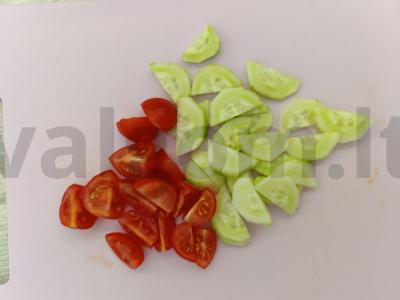 Daržovių salotas su migdolais Žingsnis 1