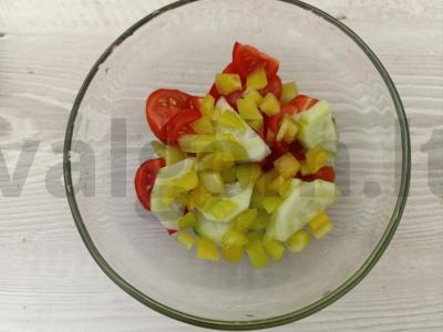 Daržovių salotas su migdolais Žingsnis 2