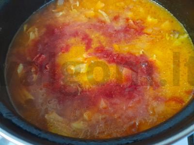 Borščas su troškintomis daržovėmis ir burokėlių sultimis Žingsnis 16