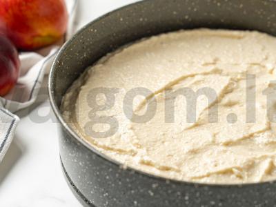 Varškės apkepas su nektarinais Žingsnis 4