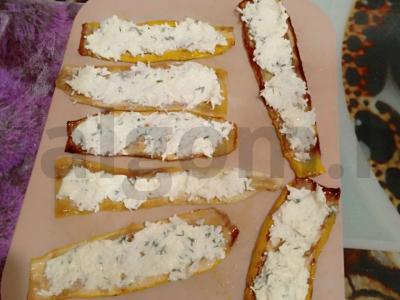 Aštrūs cukinijų ritinėliai Žingsnis 7