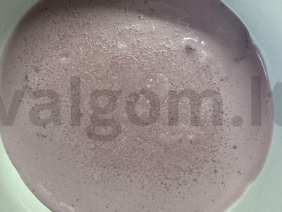 PP vafliai iš uogų jogurto Žingsnis 1