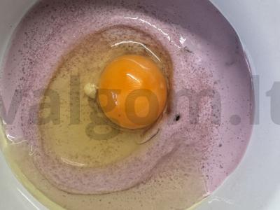 PP vafliai iš uogų jogurto Žingsnis 2