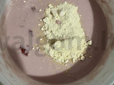 PP vafliai iš uogų jogurto Žingsnis 3