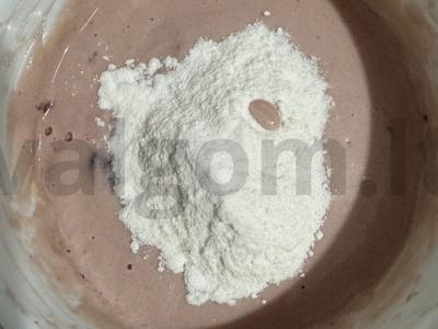 PP vafliai iš uogų jogurto Žingsnis 4