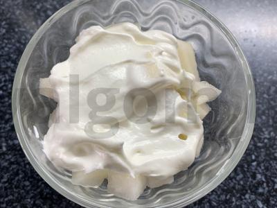 Desertas iš braškių, melionų, avižinių sausainių ir grietinėlės Žingsnis 8