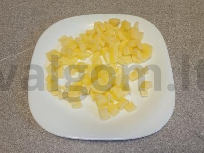 Ryžių sriuba su žaliu svogūnu ant ančių sultinio Žingsnis 1